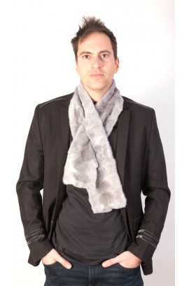 Sapphire mink fur scarf for men